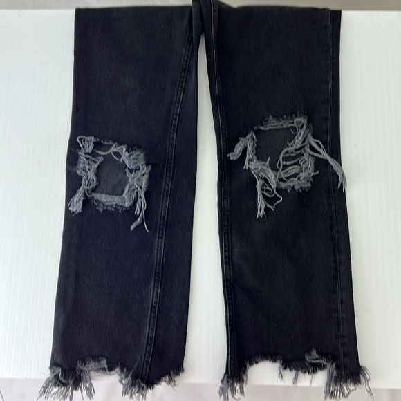 We the free free people Maggie mid rise distressed black jeans 26 - Picture 3 of 5